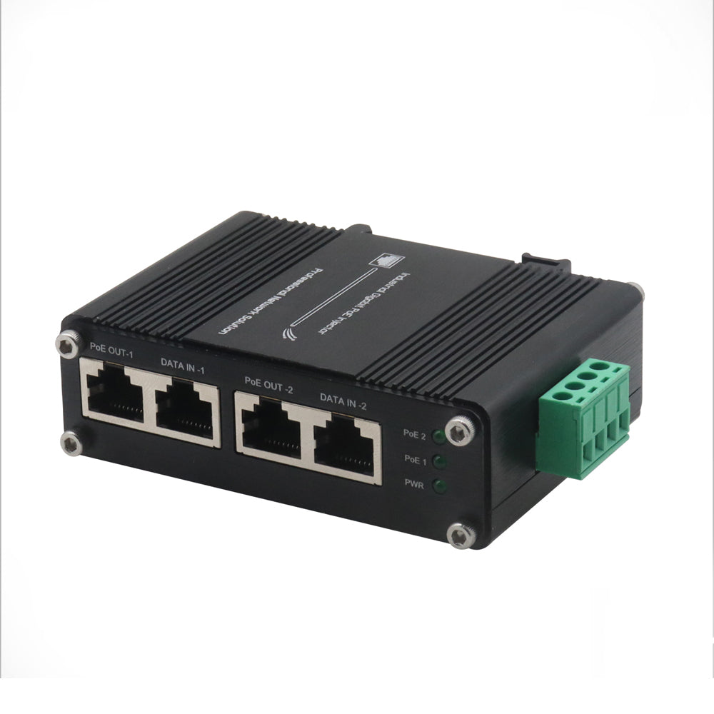 2-Port Gigabit PoE Injector, 802.3at, 12–48V DC Input | INJ-2G30