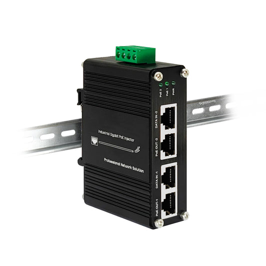 2-Port Gigabit PoE Injector, 802.3at, 12–48V DC Input | INJ-2G30